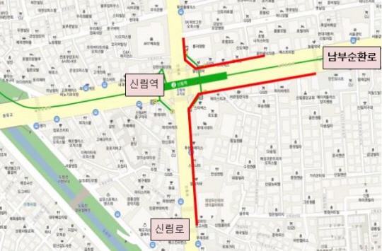 지중화사업 대상지 위치도. 관악구청 제공