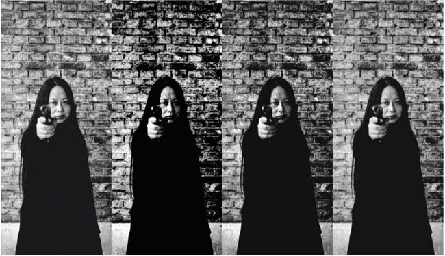 샤오루의 퍼포먼스 기록(2024) 15점 중 4점. 국립현대미술관 제공