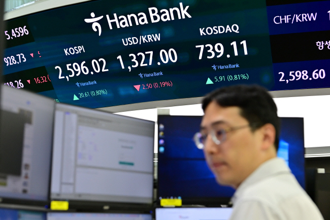 미국 연방준비제도(Fed)가 4년 6개월 만에 금리를 0.50%포인트 인하한 가운데 19일 오전 서울 중구 하나은행 딜링룸에서 딜러들이 업무를 보고 있다. 문호남 기자