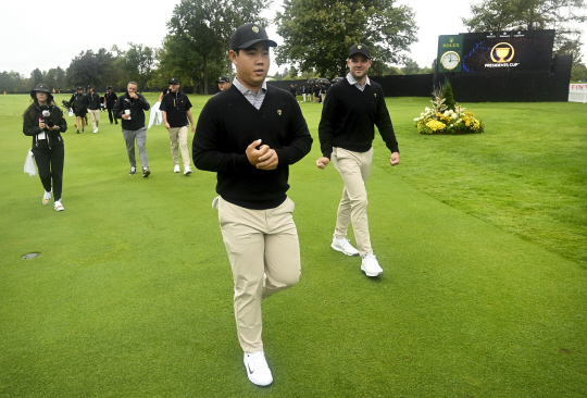 프레지던츠컵에 출전한 김주형. AP뉴시스