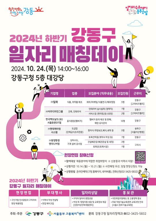 일자리 매칭데이 포스터.강동구청 제공