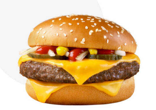 쿼터 파운더 버거 . 맥도날드 홈페이지 캡쳐.
