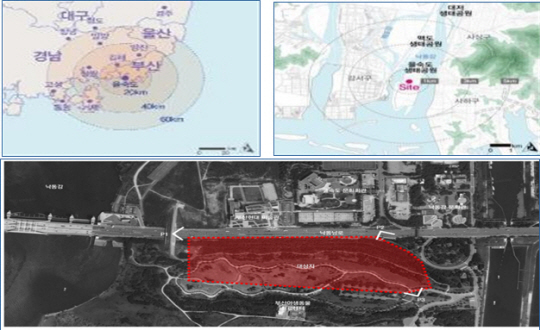 국립자연유산원 위치도. 부산시청 제공