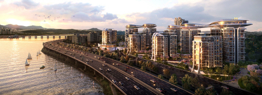 한남4구역을 재개발 한 ‘디에이치 한강’ 조감도. 현대건설 제공