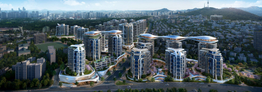 한남4구역을 재개발 한 ‘디에이치 한강’ 조감도. 현대건설 제공