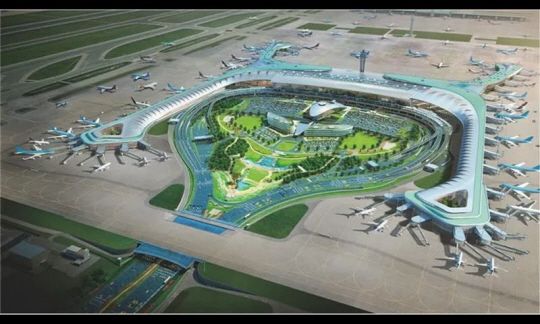4단계 건설사업으로 확장된 인천공항 제2여객터미널 조감도.인천국제공항공사 제공