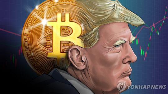 도널드 트럼프 미국 대통령 당선인과 비트코인. 연합뉴스