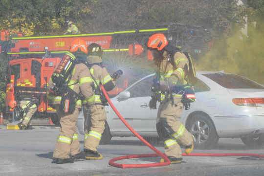지난 10월 진행된 광진구 재난대응 안전한국훈련 현장. 광진구청 제공