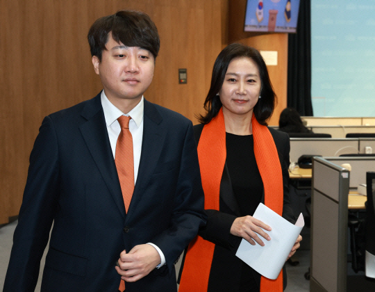 이준석 개혁신당 의원과 허은아 개혁신당 대표. 뉴시스
