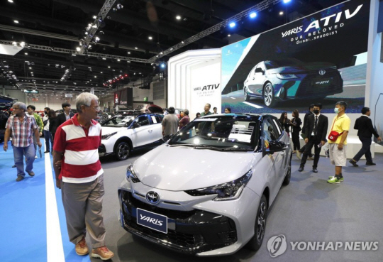 방콕모터쇼에 전시된 도요타 차량. EPA 연합뉴스