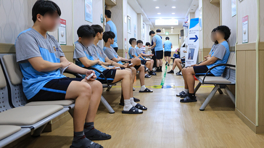 서울 영등포구 신길동 서울지방병무청에서 병역판정 검사를 받는 모습. 연합뉴스