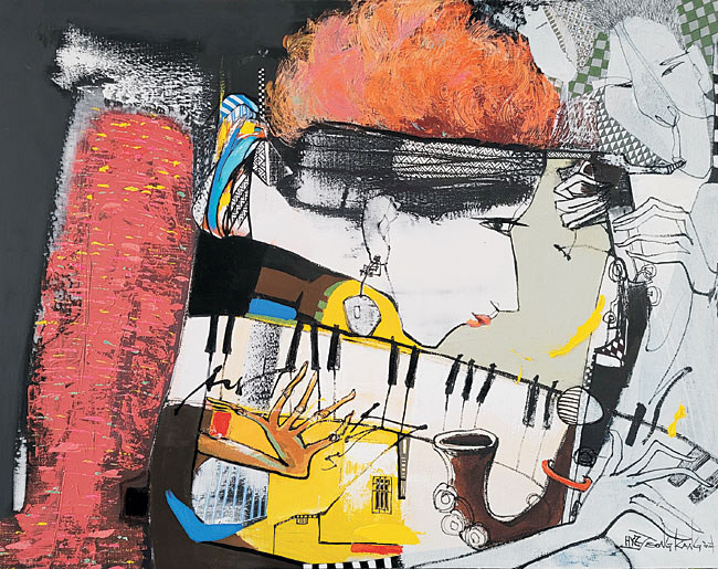 강혜정 ‘기억의 향수’, 91×116㎝, 캔버스에 혼합재료, 2024.