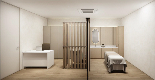 경기 과천시 갈현동 지식정보타운에 문을 연 광동제약 사옥 에 마련된 공공기여시설 중 마사지실 모습. 과천시청 제공