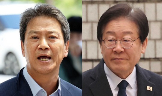 임종석(왼쪽) 전 대통령비서실장, 이재명 더불어민주당 대표. 연합뉴스