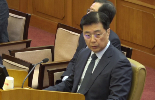 홍장원 전 국가정보원 제1차장이 4일 서울 종로구 헌법재판소에서 열린 윤석열 대통령 탄핵심판 5차 변론기일에 증인으로 출석해 발언하고 있다. (사진=헌법재판소 제공) 뉴시스