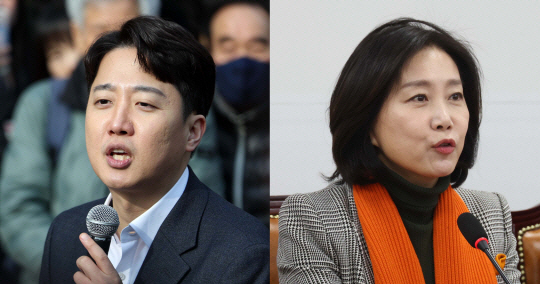 이준석(왼쪽) 개혁신당 의원과 허은아 전 개혁신당 대표. 뉴시스