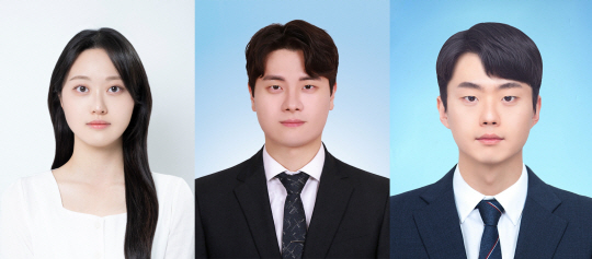 DGIST 첫 학부졸업생으로 대학 교수로 임용된 김묘정(연세대 교수) 동문, 양준모(영남대 교수) 동문, 유동현(전남대 교수) 동문(왼쪽부터)