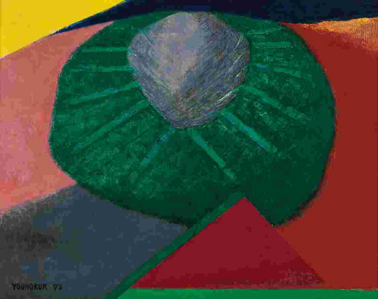 유영국(1916-2002)의 ‘Mountain’, 캔버스에 오일,1972, 추정가 2억∼3억 원. 서울옥션 제공