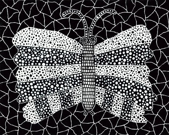 쿠사마 야요이의 ‘Butterfly’, 캔버스에 아크릴, 1996. 추정가 3억5000만∼5억 원. 서울옥션 제공