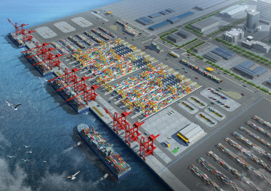 광양항 스마트 항만 조성 조감도. 전남도청 제공