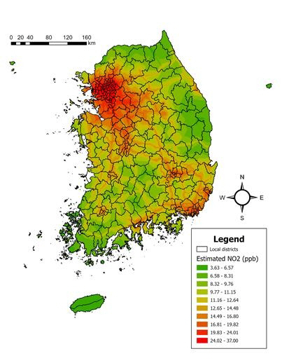 "부자동네는 정말 공기부터 다르네" 위성사진 분석 결과