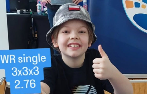 2.76초만에 큐브 완성… 9세 어린이 ‘마의 3초 벽’ 깼다